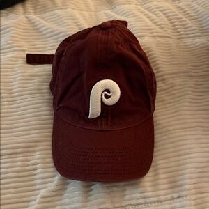 Maroon Cap with White Logo Phillies